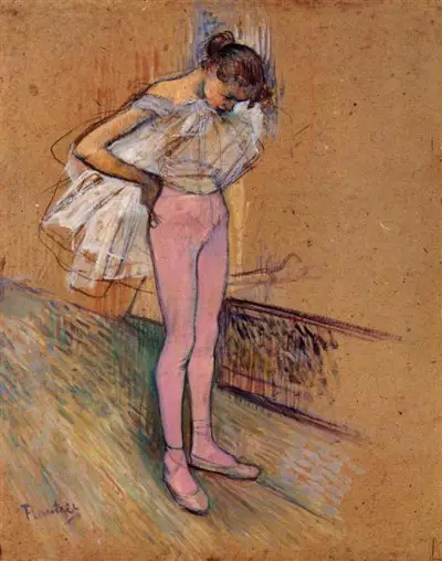 Dancer Adjusting Her Tights Henri de Toulouse-Lautrec